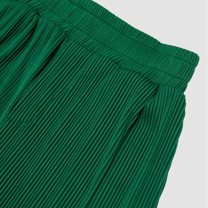 Quần dài ống suông hiệu ứng xếp ly xanh 21ST URBAN Comfy