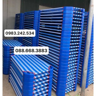 ( Xả kho ) Giường lưới cho bé 1m2 loại 1, có 1 thanh đỡ lưng inox, chân vuông chắc chắn - Giường lưới mầm non loại 1