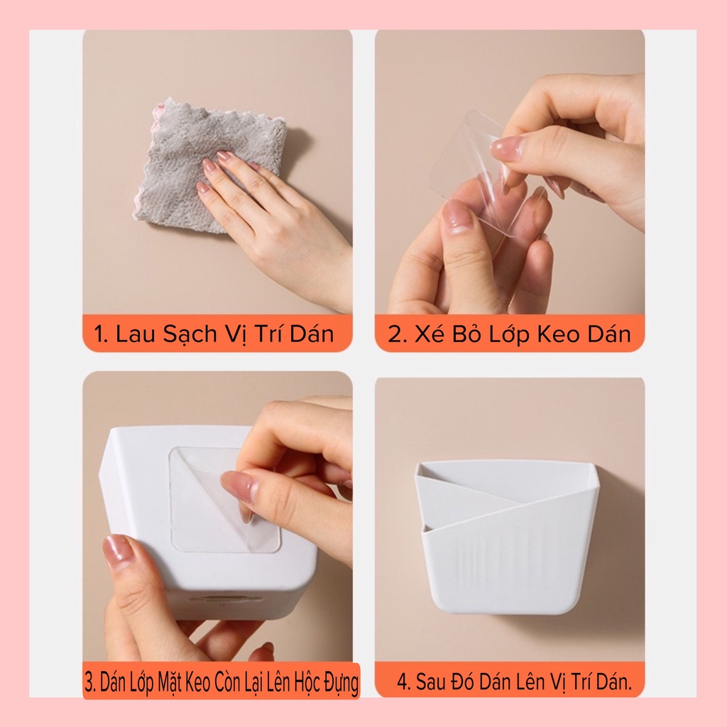 Giá Dán Tường Để Điện Thoại, Remote Điều Khiển, Ổ Cắm,Kệ Đựng Đồ Đa Năng.