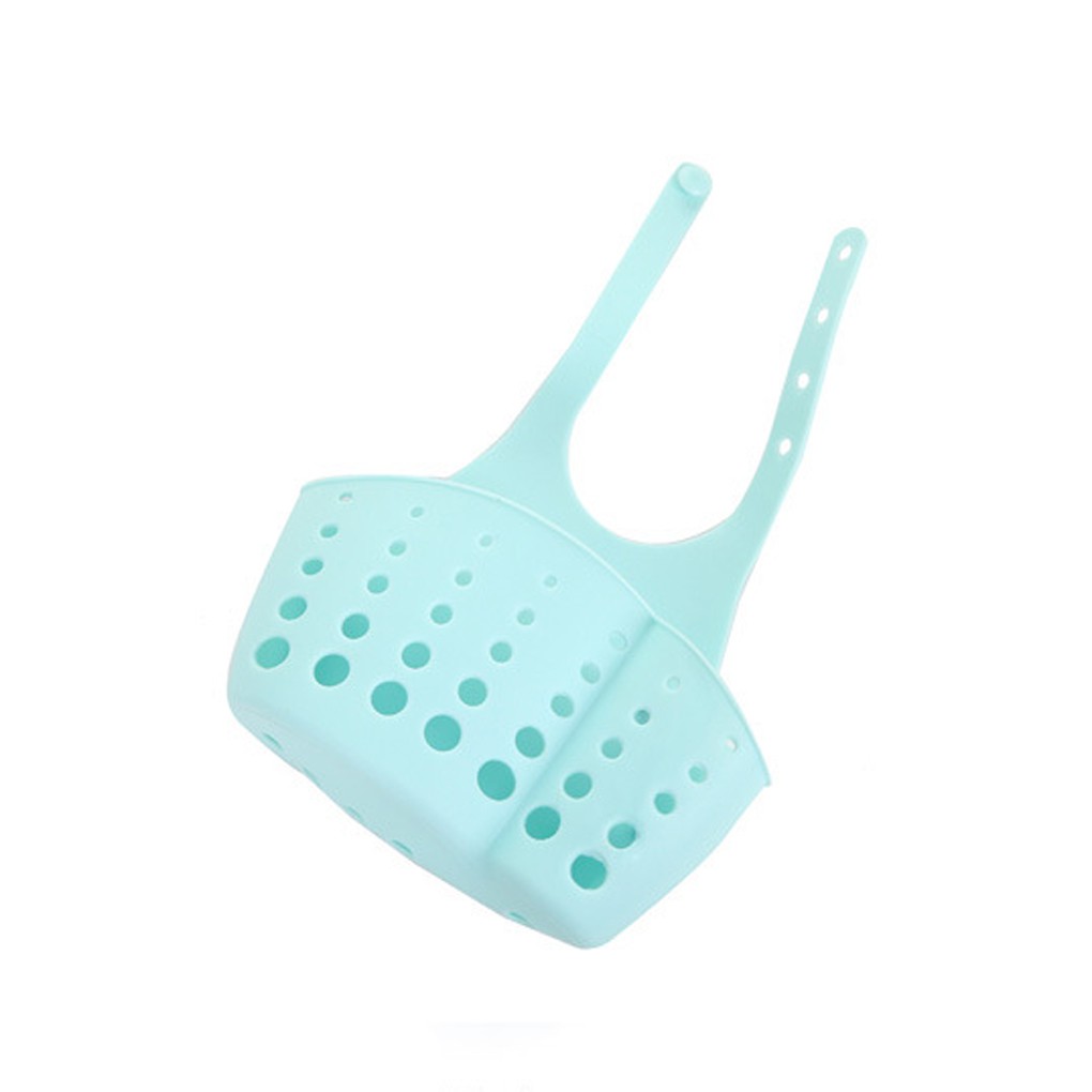 Giỏ nhựa treo vòi nước thiết kế lỗ thoát nước giữ đồ dùng khô ráo tiện dụng cho nhà bếp