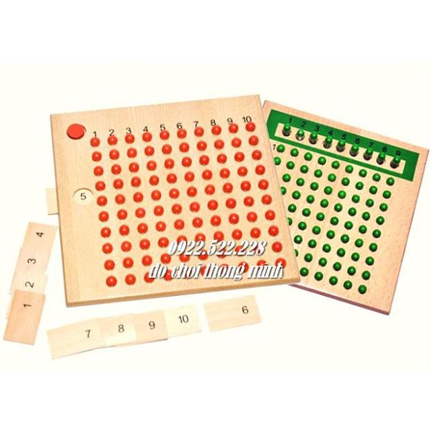 Bộ nhân chia kèm hộp đựng - Giáo cụ Montessori