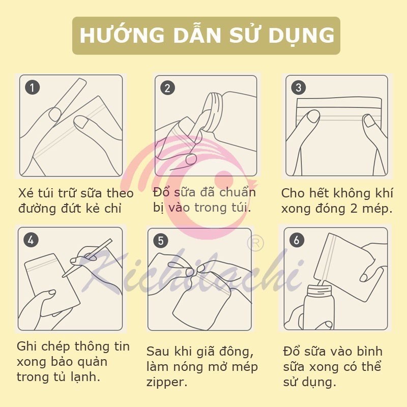 Hộp 50 túi trữ sữa Kichilachi 250ml