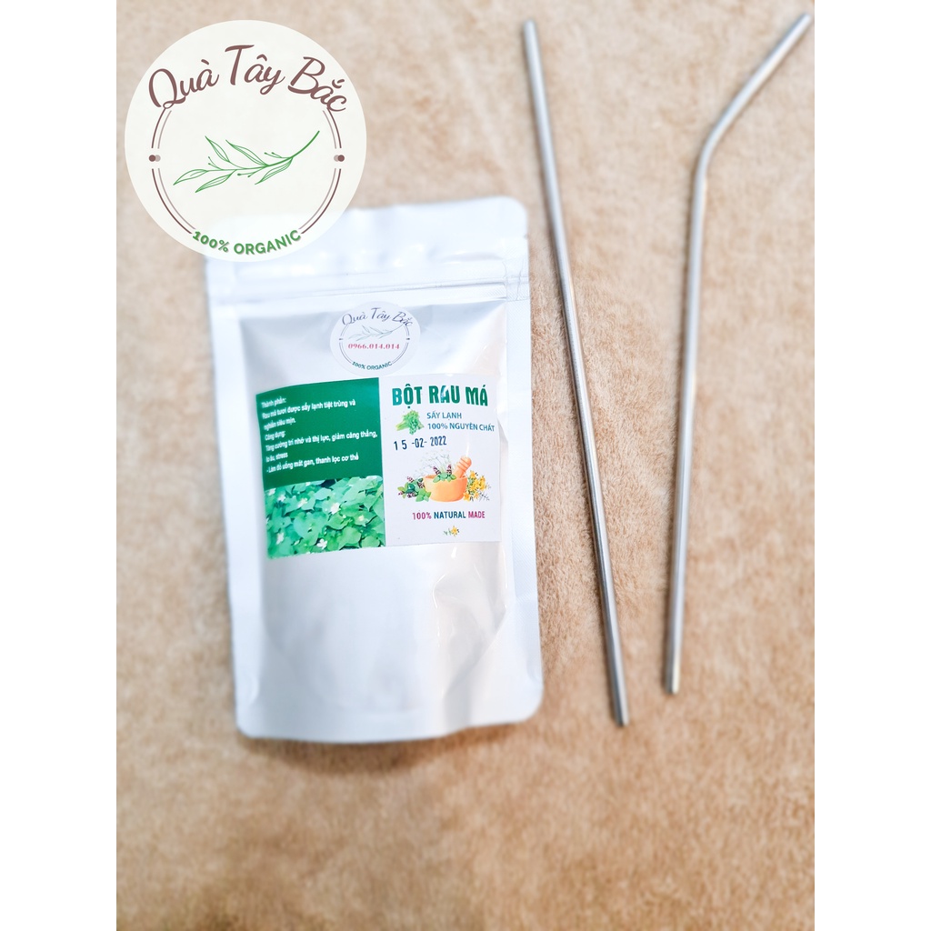 Bột rau má sấy lạnh nguyên chất Organic - SIÊU MỊN TÁCH GÂN 100%