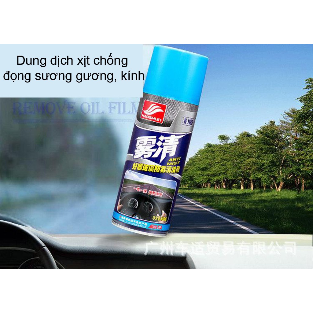Chai xịt tạo hiệu ứng lá sen chống đọng nước hấp hơi gương kính ô tô 450ml