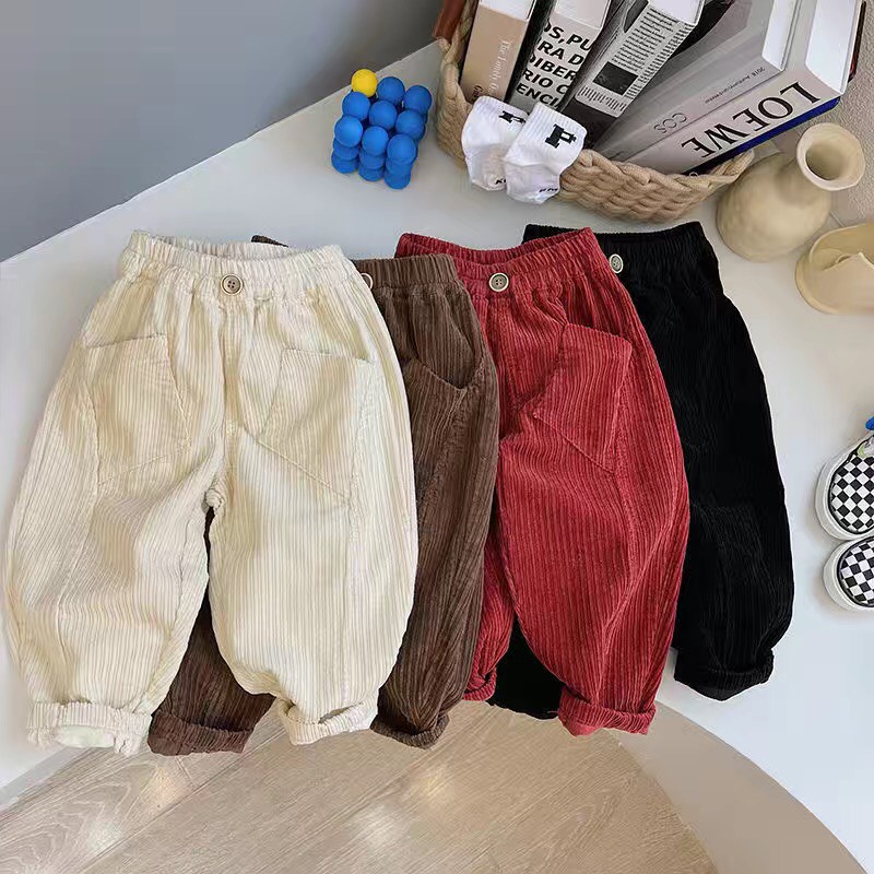 Quần Thụng Cá Tính Vải Kaki Túi Hộp Siêu Cá Tính Cho Bé