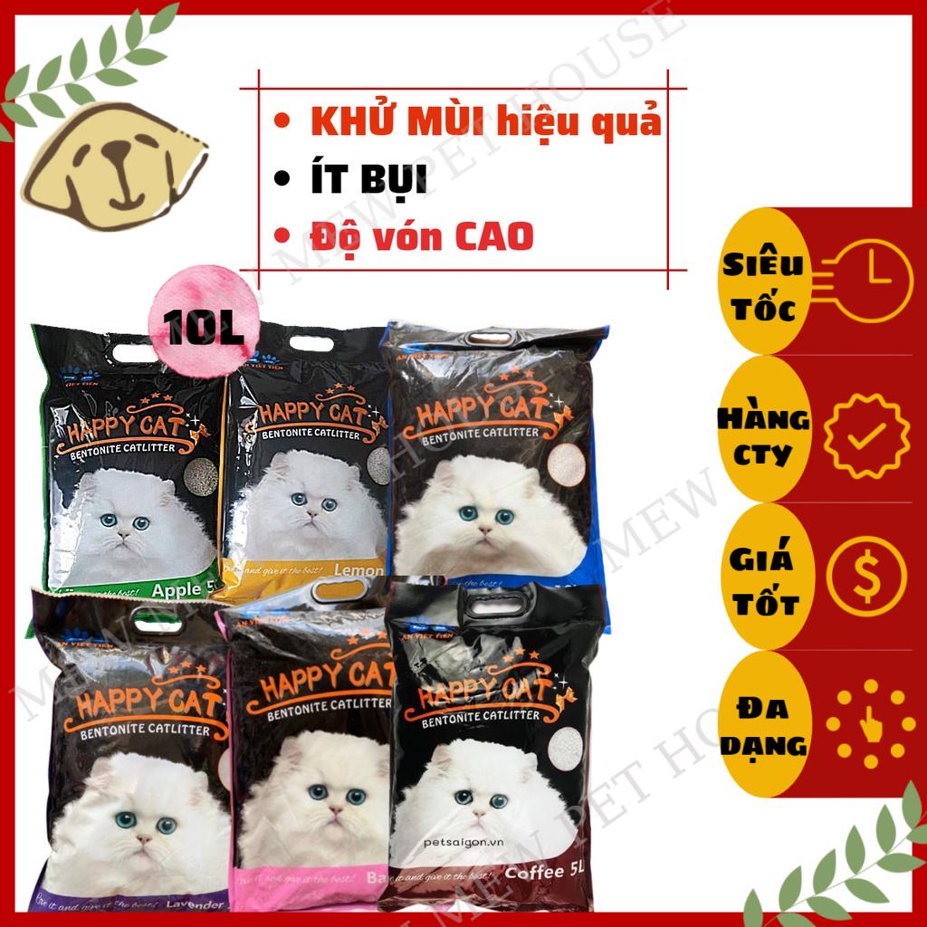 [Gía Rẻ][Date xa]Cát Vệ Sinh Cho Mèo Happy Cat 10L Tiết Kiệm, Vón Tốt