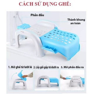 bán sỉ lẻ GHẾ ĂN DẶM KIÊM GHẾ GỘI ĐẦU ĐA NĂNG 3 IN 1 HÌNH GẤU CHO BÉ chuẩn công ty