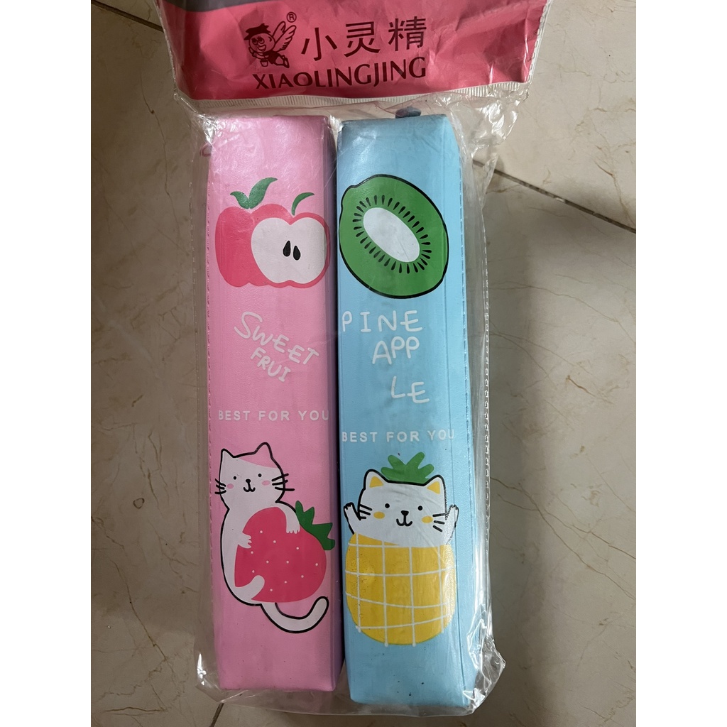 Túi đựng bút vải canvas in họa tiết hoạt hình đáng yêu tiện lợi