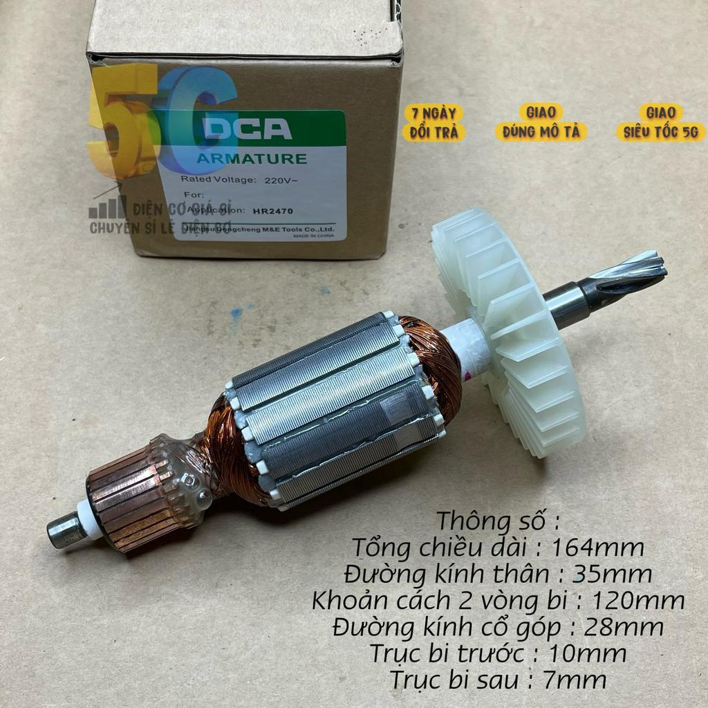 Rotor Máy Khoan Búa Đa Năng Makita HR2460-HR2470 Chính Hãng DCA Quấn Đồng 100%