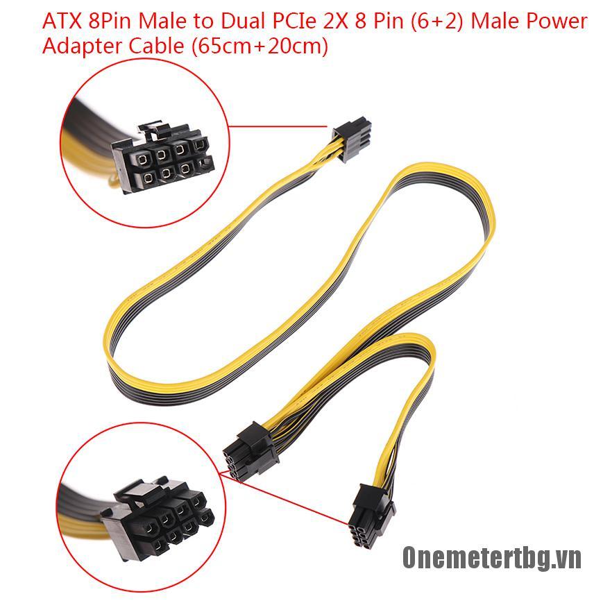 Dây Cáp Nguồn Atx 8pin Male Sang Dual Pcie 2x 8 Pin (6 + 2) Male Cho Corsai