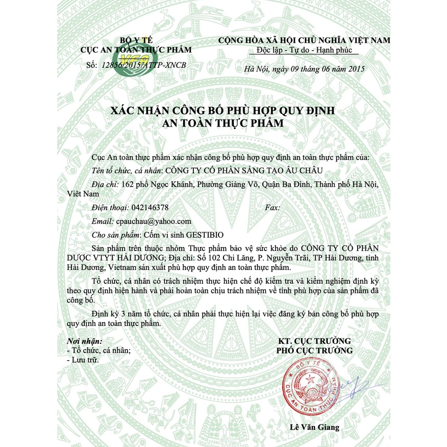 Men vi sinh Gestibio - Tiêu hóa tốt, Giúp ăn Ngon