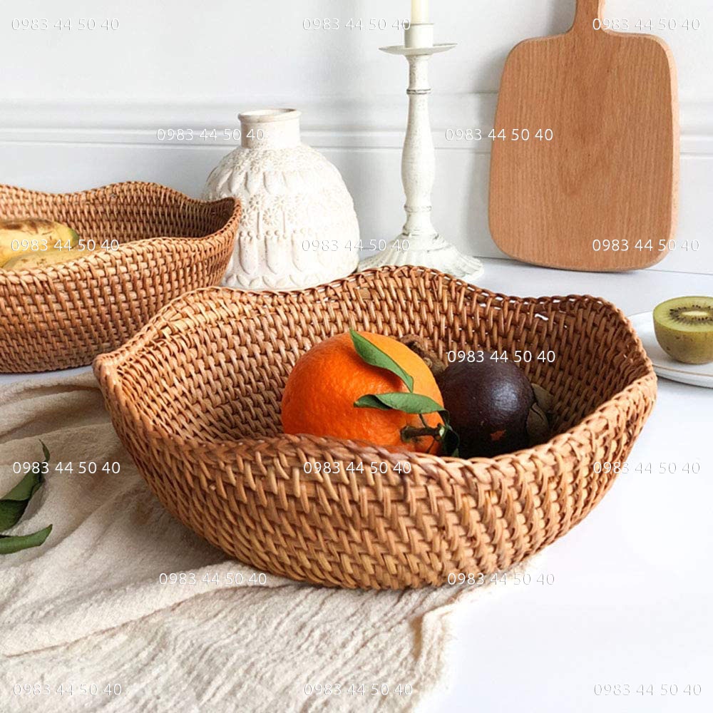 Bát mây (tròn sao) để bánh kẹo, trái cây, trang trí bàn ăn.