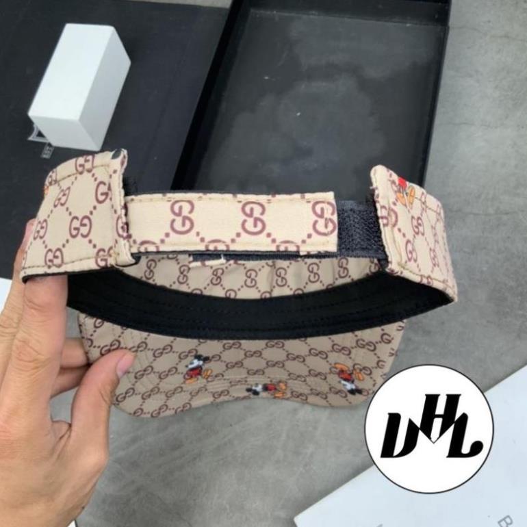 Mũ Nữa Đầu Khoá Dán GC Phối in Chuột Thêu Chữ cá Tính Thời Trang Nam Nữ