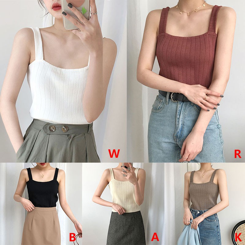 Áo dệt kim dáng ôm gợi cảm phong cách Hàn Quốc cho nữ