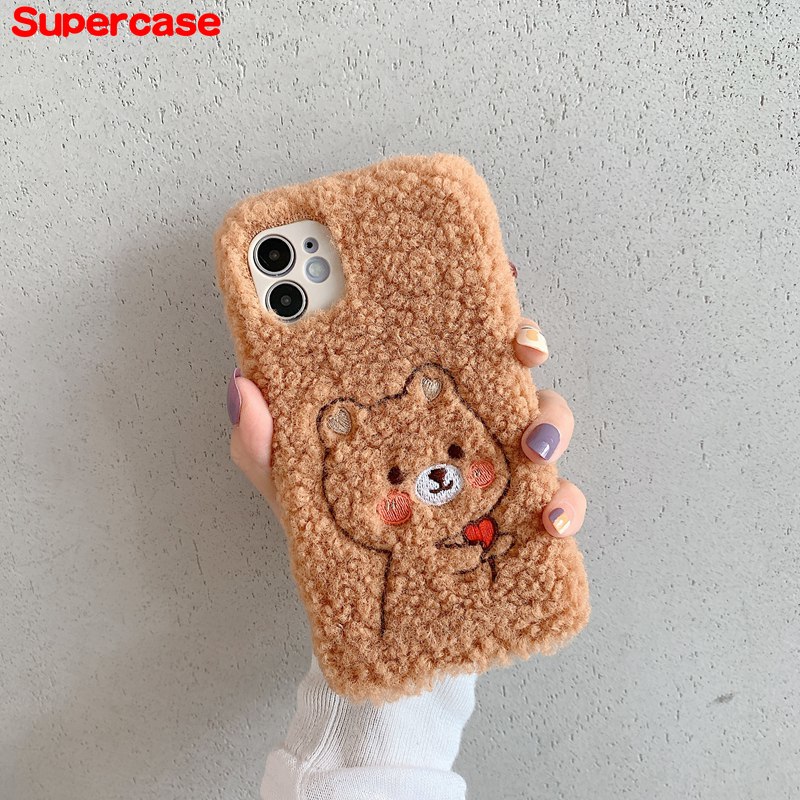 Soft Cover For OPPO Reno 3 4G ACE 2Z 2F Z 2 5G 10X Zoom R17 Pro R15 R9s F3 F1 Plus F11 F5 F1s Cartoons Phone Case Cute Warm Plush Bunny Bear Lovely Back Cover