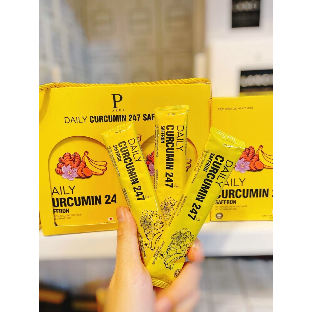 Thạch Nghệ Saffron Vị Chuối 247 Daily Curcumin Tăng Đề Kháng, Bổ Sung Dưỡng Chất