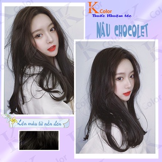 Thuốc nhuộm tóc Nâu Đen không tẩy sử dụng tại nhà nhiều thảo dược giá rẻ nhất Kcolor