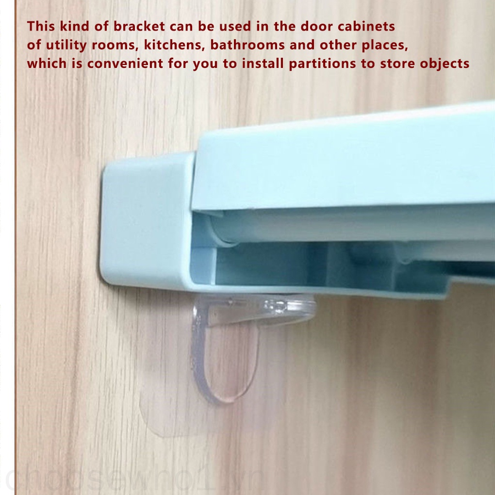 Set 4 chốt cài tủ quần áo 90° Kẹp nhựa gắn tủ treo đồ dùng tiện dụng