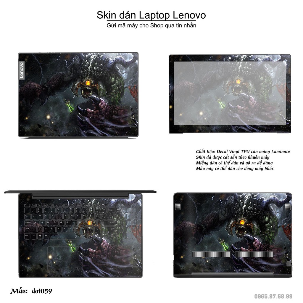 Skin dán Laptop Lenovo in hình Dota 2 nhiều mẫu 10 (inbox mã máy cho Shop)