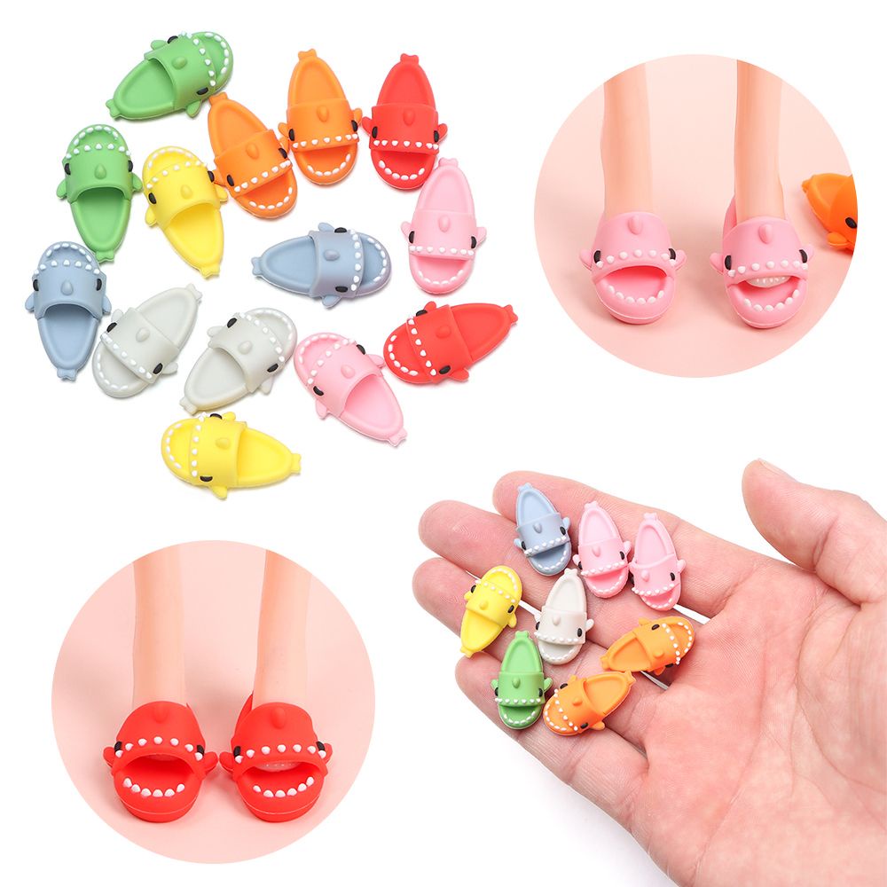 UPSTOP 1 Pairs 12BJD Doll Shoes Dolls Accessories Shark Slippers Dress Up Toys Girl Gifts