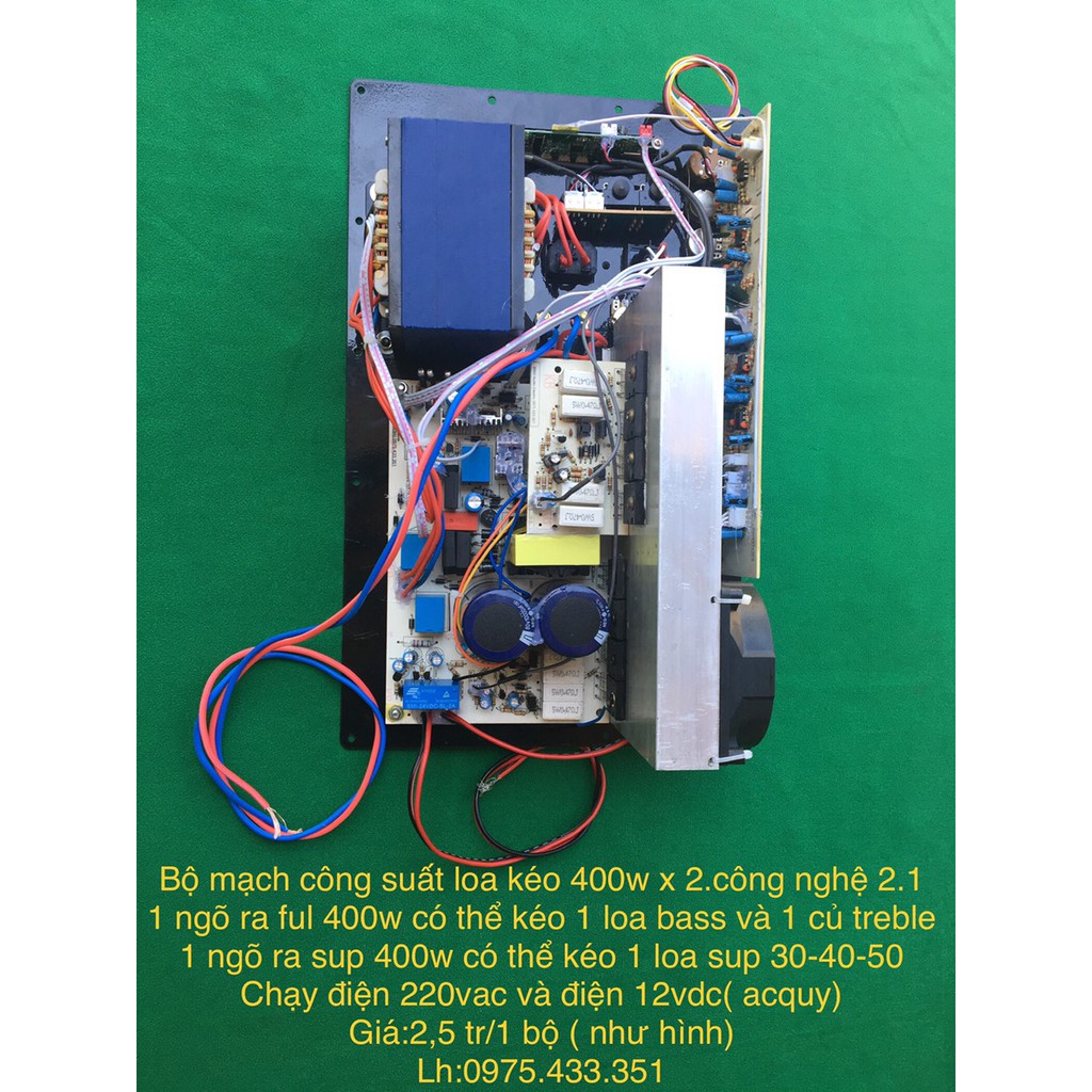 Bộ mạch công suất loa kéo 400w x 2 kênh