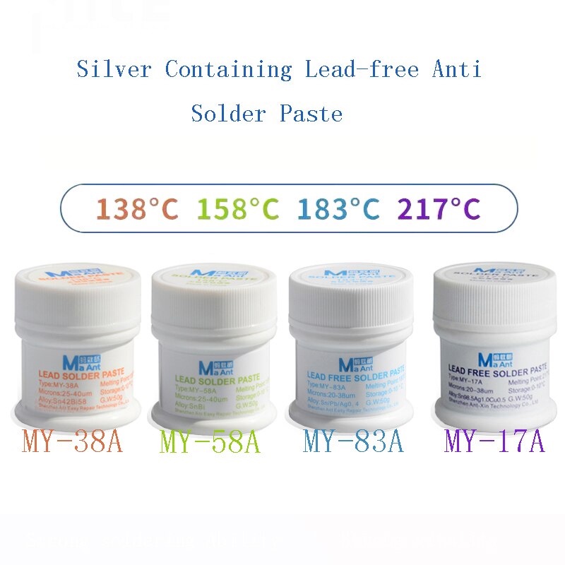 Thiếc hàn bột MaAnt Solder Paste (138 - 183 độ) 50g