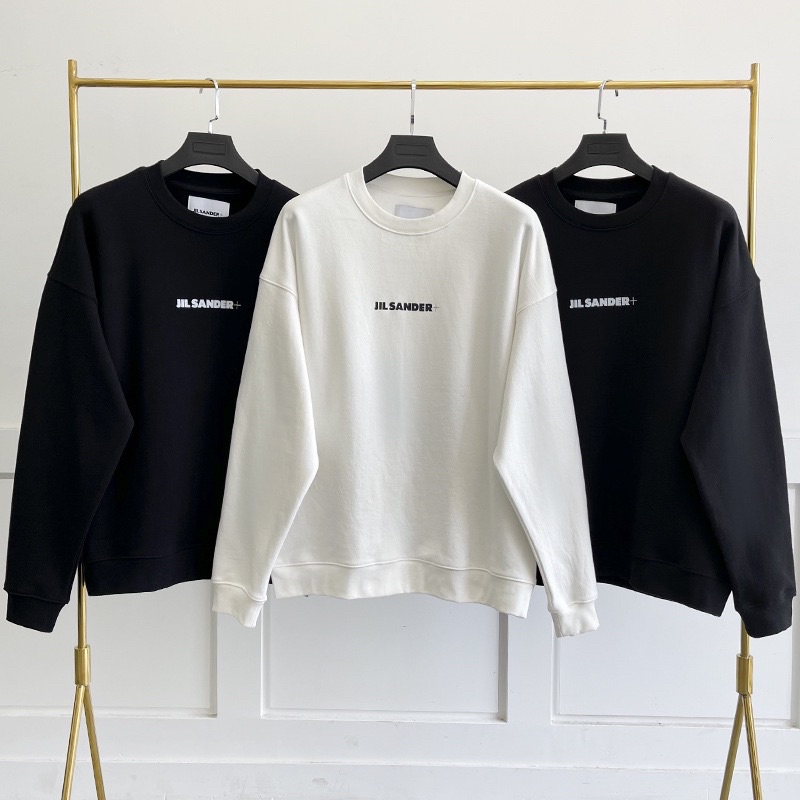 ⚡️⚡️Áo Sweater Jil Sander Logo- Jil Sander Logo Printed Sweatshirt/ Sweater Jil Sander trắng- Áo Mono trắng