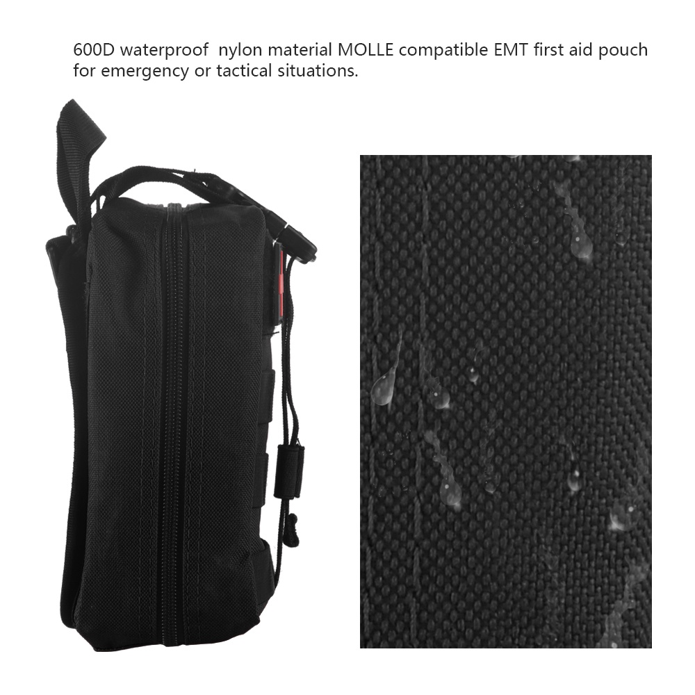 [double]EMT Pouch Tactical Medical First Aid Bag Compact Utility Emergency Kit
