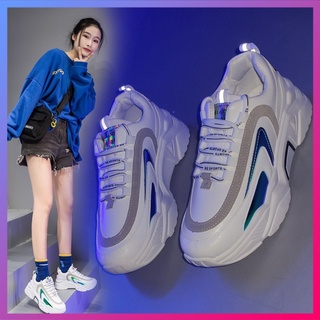 Giày thể thao nữ Phản quang, Clunky Sneaker, 💥Phong cách Hàn Quốc 2020 mẫu mới😍 3 màu có sẵn (D203)
