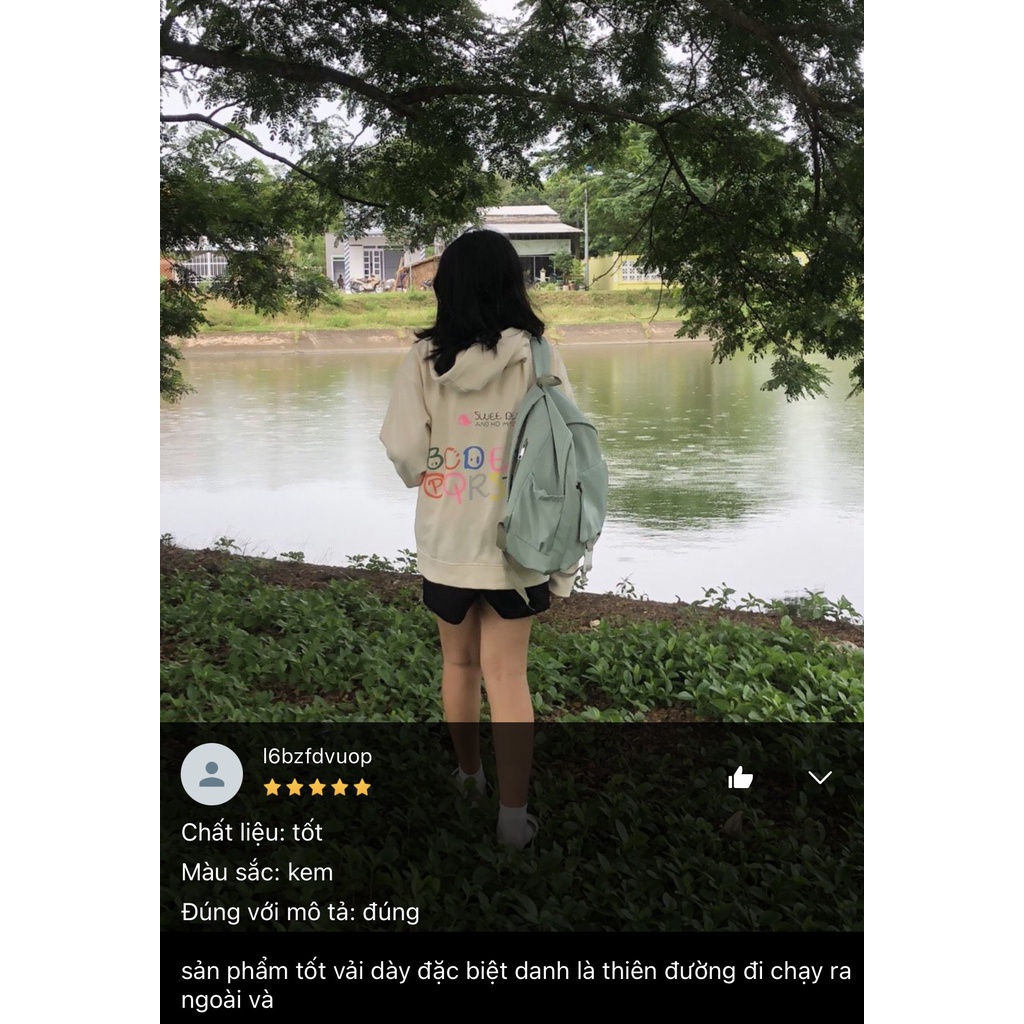 Áo Khoác Hoodie Zip SWEE DER Nỉ Bông Form Rộng Nam Nữ Unisex Phong Cách Ulzzang