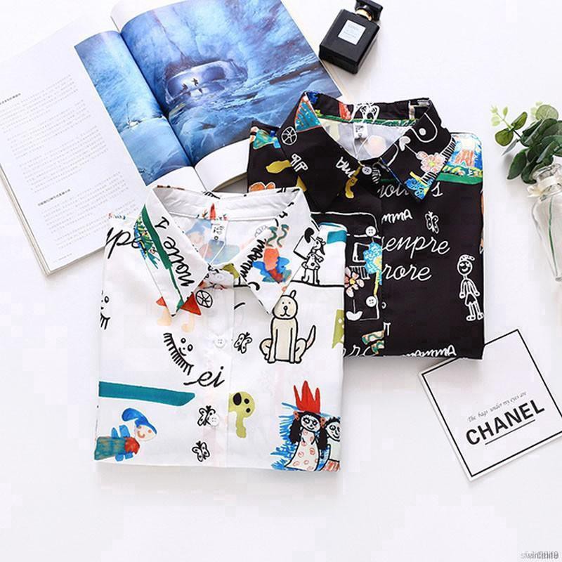 Áo Sơ Mi Nữ In Hình Hoạt Hình Thời Trang