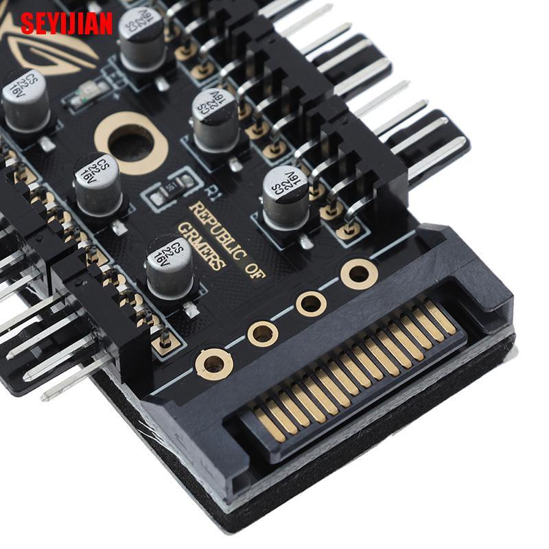 (SEY) Pwm Fan Hub 10 Sata Molex Cooler Cooling Fan Splitter Speed Controller Adapter | BigBuy360 - bigbuy360.vn