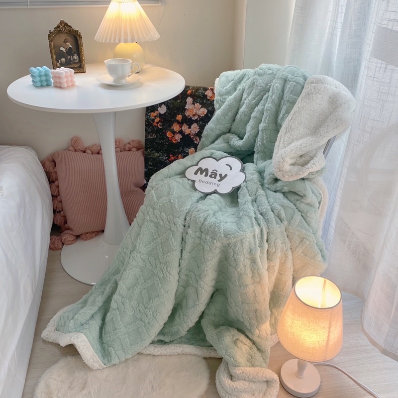 Chăn len cừu TAFURONG Chăn lông cừu vặn thừng MÂY BEDDING