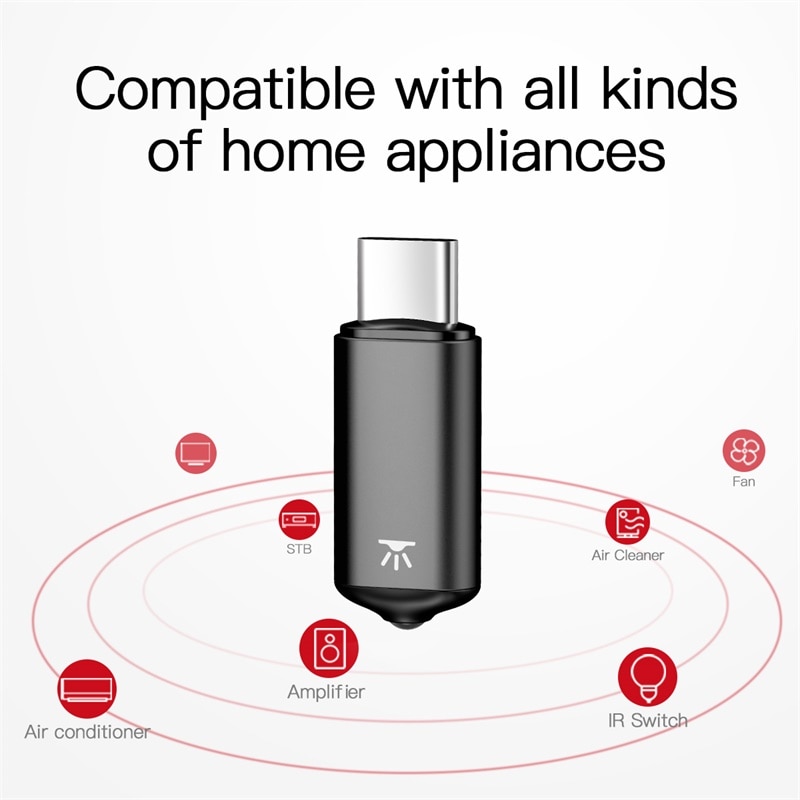 BASEUS mini Universal điều khiển từ xa cho Samsung LG Air Mouse USB loại C thông minh IR điều khiển adapter cho điều hòa Android TV