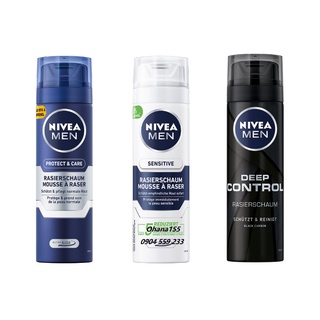 Bọt cạo râu Nivea Men Deep Control 200ml - ĐỨC