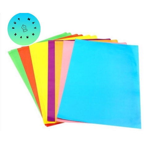 5 túi Giấy Thủ Công A4 (1 Túi /10 Tờ -8 Màu)