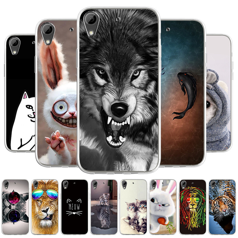 Silicone Cases for HTC Desire 626 628 A32 626w 626D 626G 626S HTC Desire 650（2016）Single SIM Taiwan Version 5.0 inch Phone Cases Soft TPU Covers Animal Casing