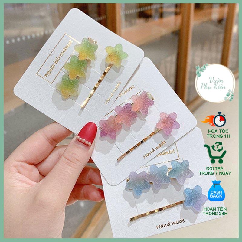 Set 2 kẹp tóc dễ thương phong cách Hàn Quốc cho phái nữ