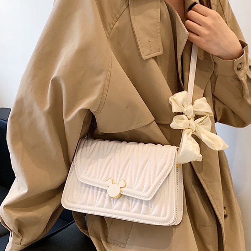 Túi Đeo Chéo Hình Vuông Nhỏ Kết Cấu niche Chất Lượng Cao Dễ Phối Đồ Thời Trang Cho Nữ