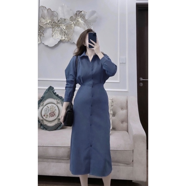 Váy thiết kế nhung tăm cánh dơi li eo dáng dài 2 màu siêu xinh | BigBuy360 - bigbuy360.vn