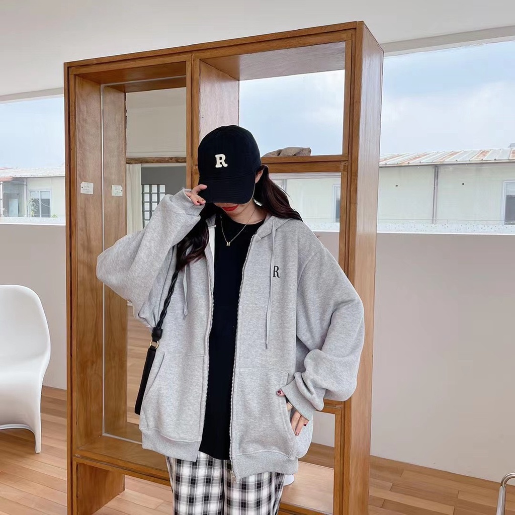 Áo khoác nỉ hoodie form rộng dày dặn có mũ trơn Unisex  FREESIZE HNDAKN01 | BigBuy360 - bigbuy360.vn