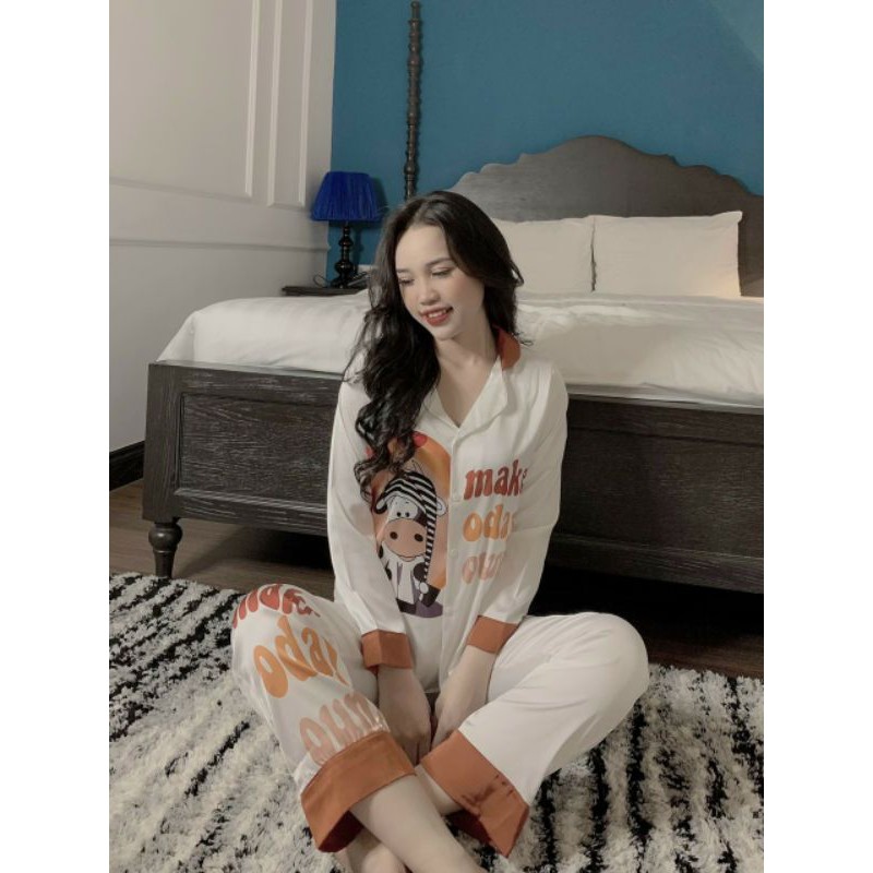 PIJAMA ĐỒ BỘ CAO CẤP CHẤT LỤA LATIN CỰC XỊN MẪU THIẾT KẾ BÒ SỮA ĐỘC QUYỀN - SHOP DƯƠNG XUÂN