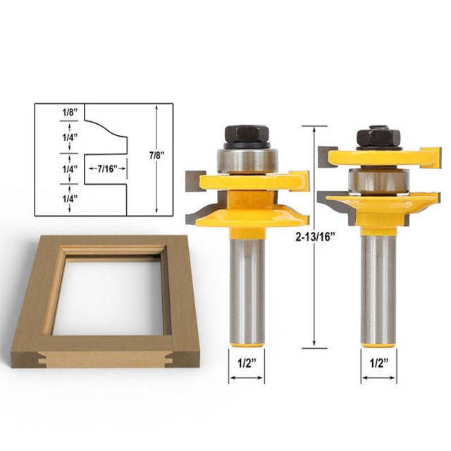 Mũi soi gỗ cửa bếp lắp máy phay gỗ cầm tay ghép mộng ván cửa 17 đến 22mm