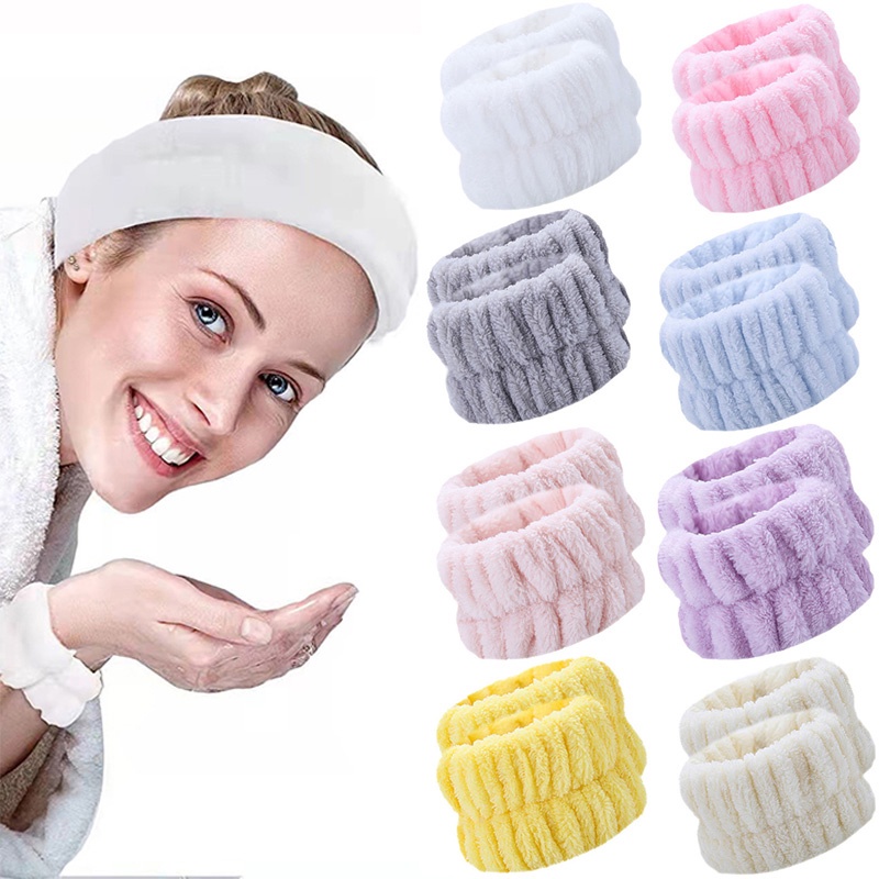 Vòng Đeo Cổ Tay Bằng Vải Nỉ Mềm Màu Trơn Đơn Giản Cho Nữ