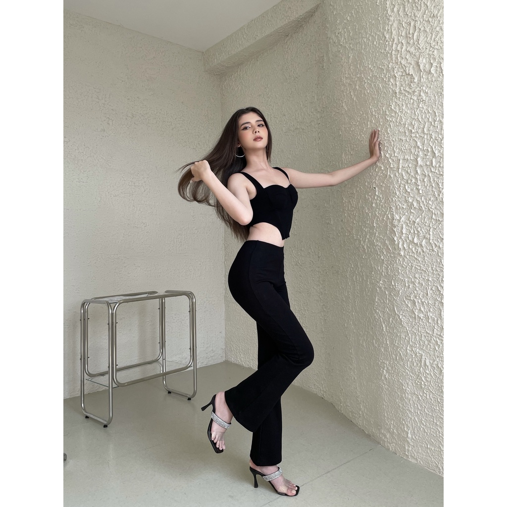 Áo croptop corset cúp ngực thun gân Envy Corset - Tipblu