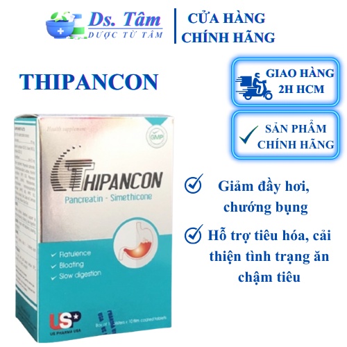 THIPANCON - Giúp tăng cường tiêu hóa, hỗ trợ giảm đầy hơi, chướng bụng, ăn chậm tiêu.