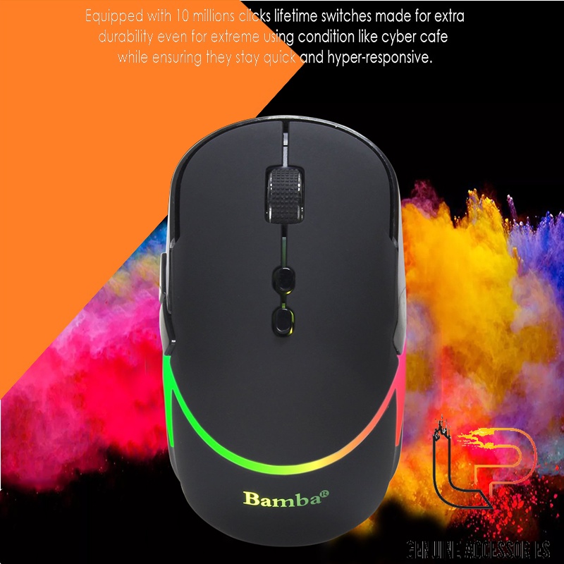 Chuột không dây có led RGB Bamba B8 - Mouse Bamba B8