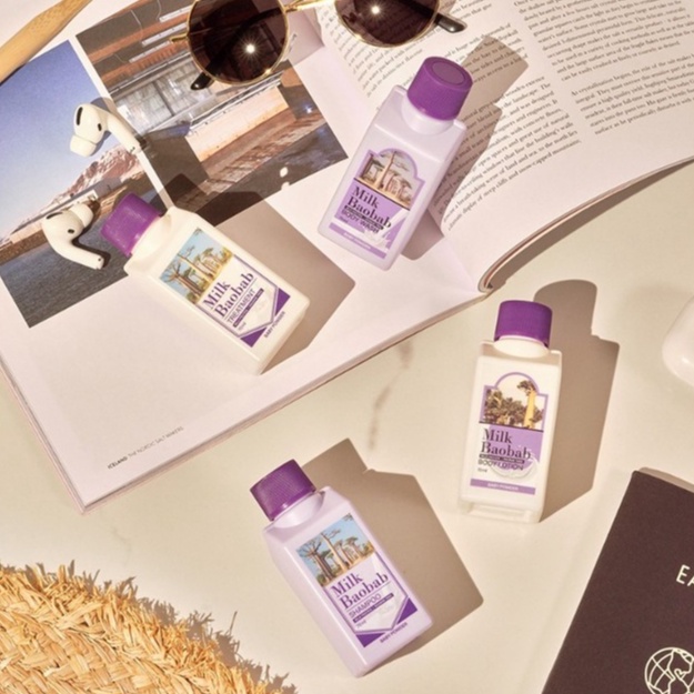 Set 4 sản phẩm đi du lịch chăm sóc cơ thể Milk Baobab 70ml