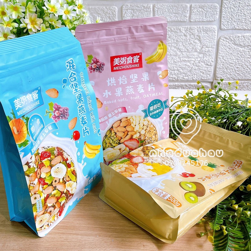 Một gói Ngũ cốc dinh dưỡng ăn kiêng MEIZHOUSHIKE Hongkong gói 400g đủ 6 màu như hình