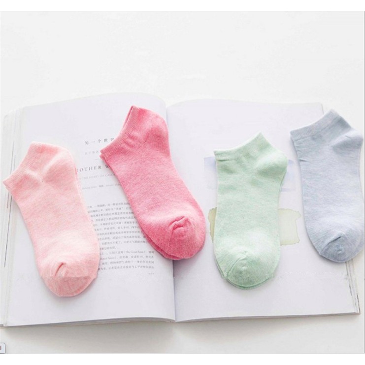 Tất Vớ Ngắn Trơn Cotton Nữ Hàn Quốc